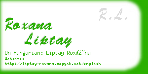 roxana liptay business card